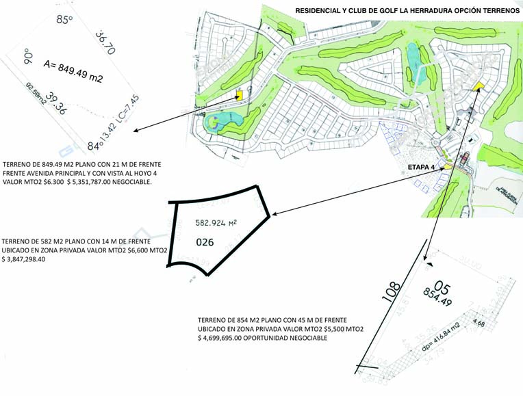 Terreno en Venta en Colonia Residencial y Club de Golf la Herradura 2 Etapa