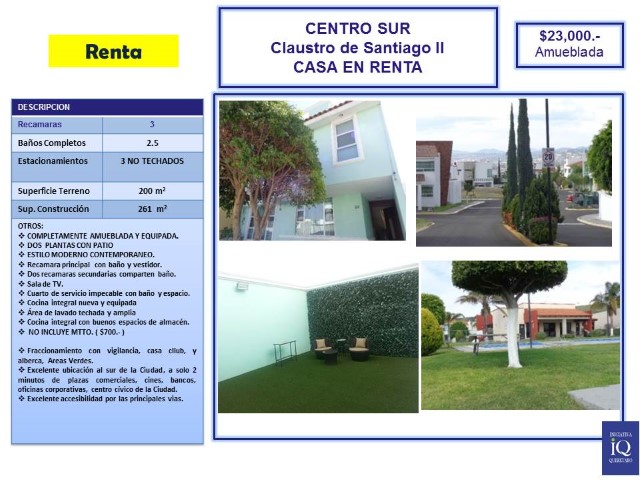 Casa en Renta en colonia Centro Sur