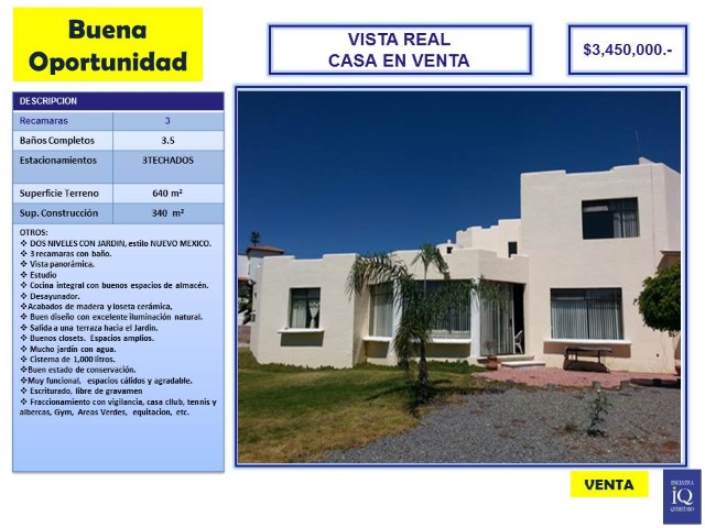 Casa en Venta en Vista Real