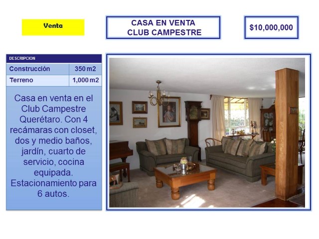 Casa en Venta en Club Campestre