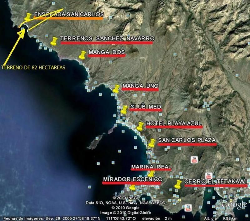 Terreno en Venta en colonia Rancho o rancheria San Carlos Nuevo Guaymas