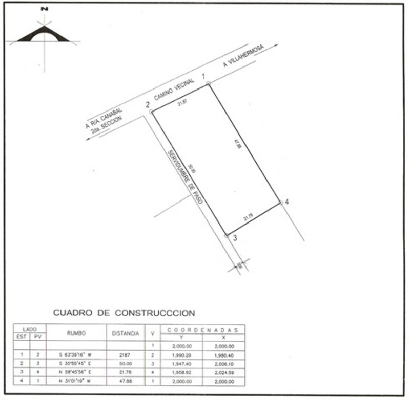 Terreno en Venta en Anacleto Canabal 1a Seccion