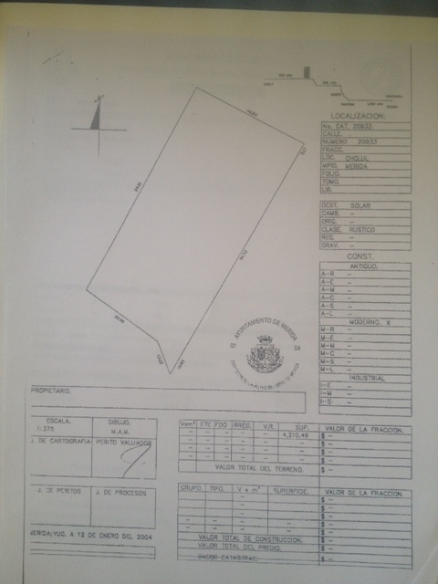 Terreno en Venta en Cholul 